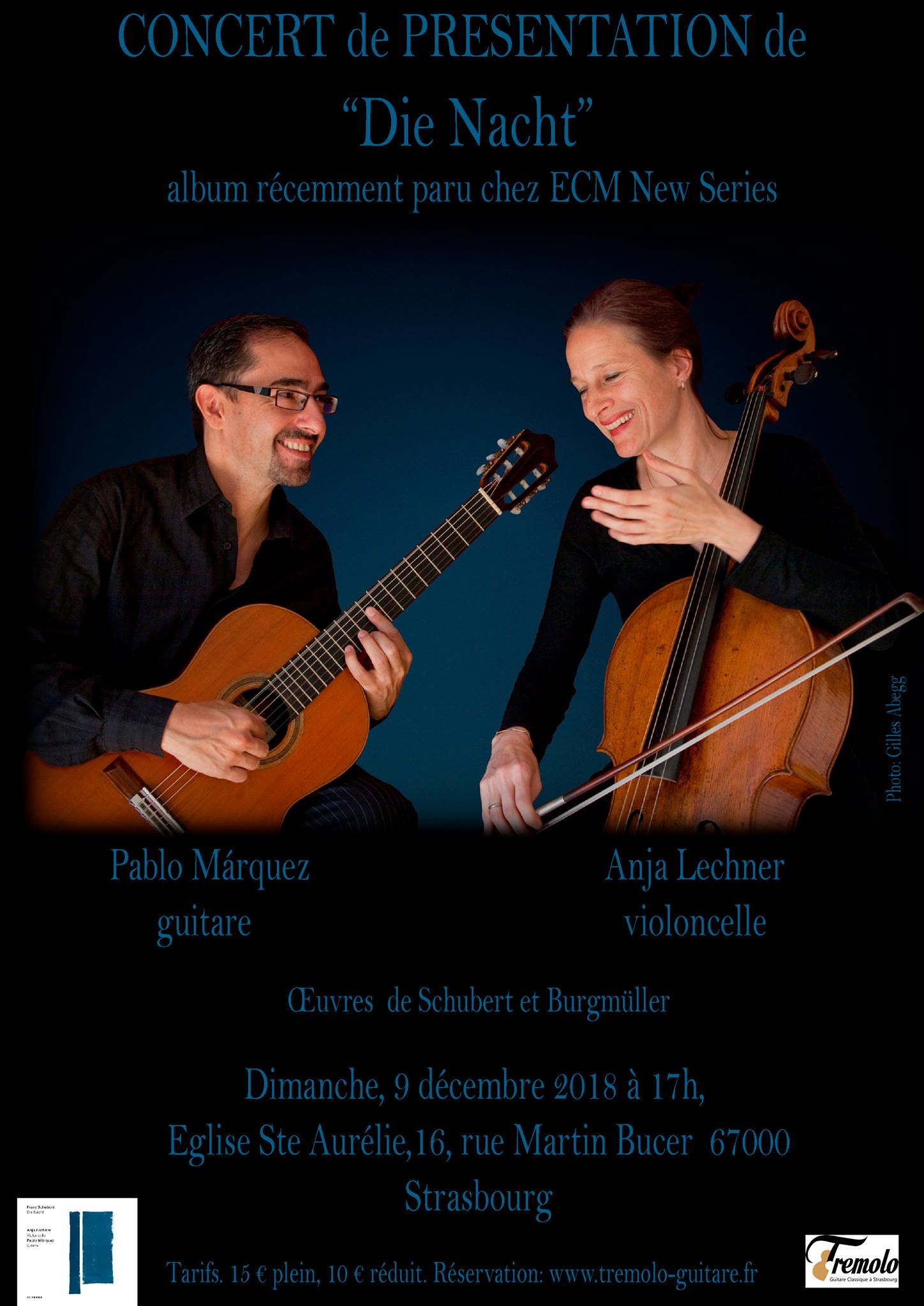 You are currently viewing Dimanche 9 – 17:00 à 19:00 – Concert de Pablo Marquez et Anja Lechner – « Die Nacht »