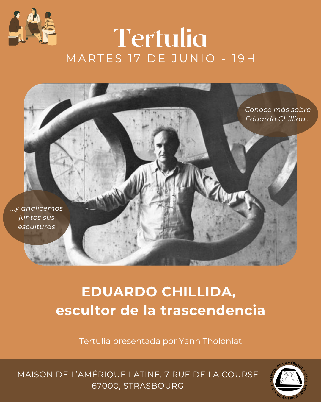 Tertulia Eduardo Chillida, escultor de la trascendencia